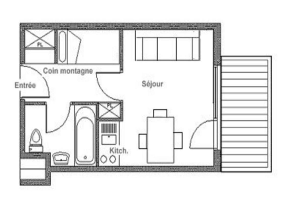 Studio Renove Avec Balcon, Proche Des Pistes, 3 Pers, Non Fumeur - Fr-1-344-933 Apartment Saint-Martin-de-Belleville Exterior photo